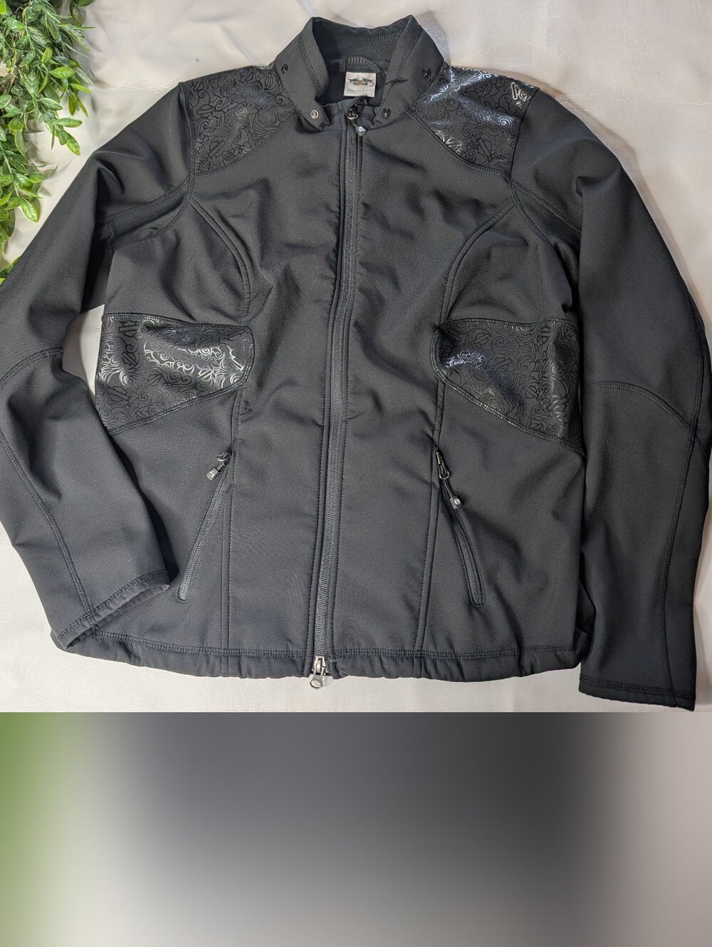 Harley Davidson Women's Embossed Riding Jacket Size XL